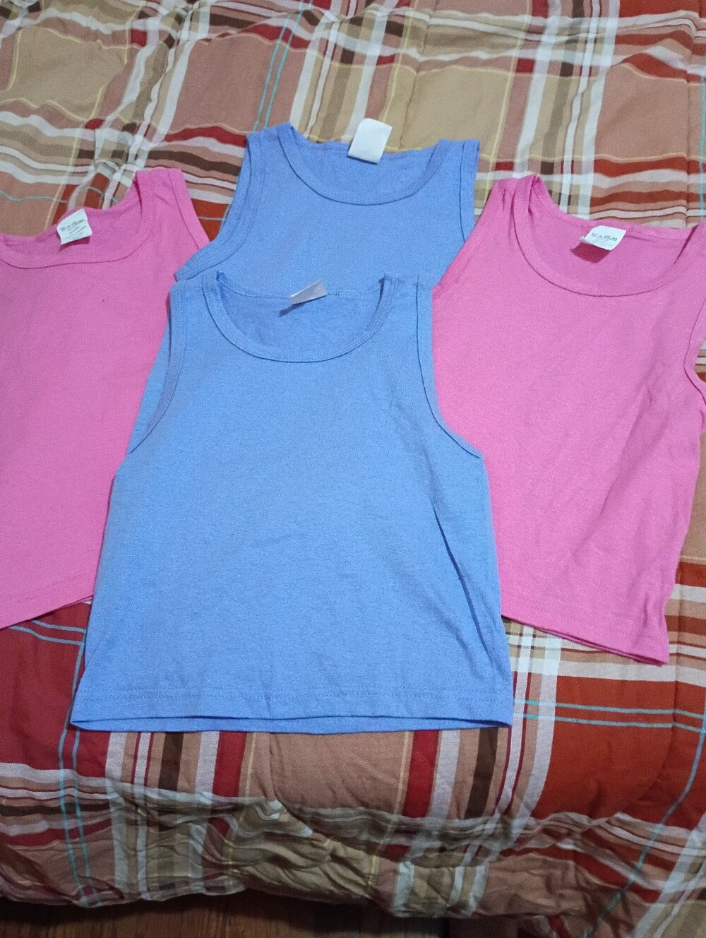 NEW GIRLS SIZE XS 4/5 Sleeveless Tank Tops - Pink & Purple Set of 4